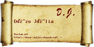 Dúzs Júlia névjegykártya